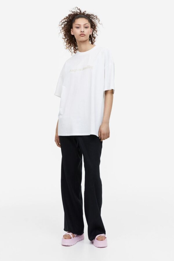 Oversized Motif T-shirt - 图片 2