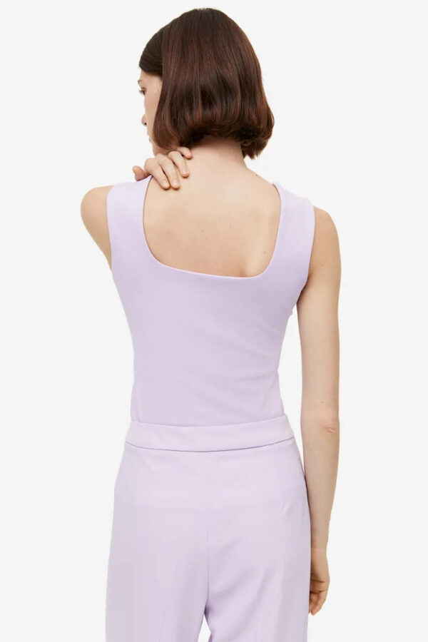 Sweetheart-neckline Top - 图片 2
